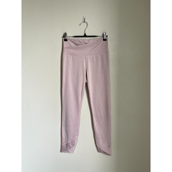 Nike Yoga Women's Wrap 7/8 Tights in Plum Chalk (Light Pink) Size SMALL - Picture 1 of 5